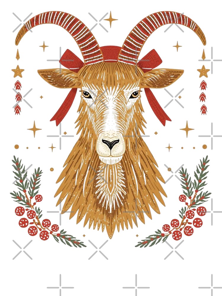 Scandinavian Yule Goat Series – Traditional Christmas Spirit Designs by Nordic Echo