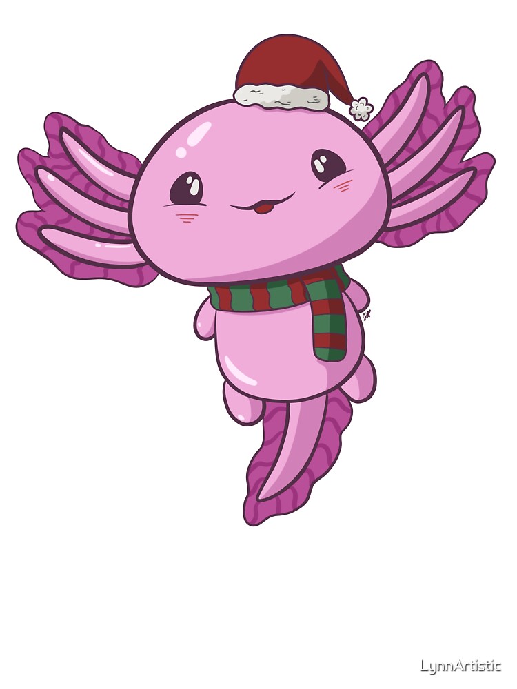 Christmas Axolotl by LynnArtistic