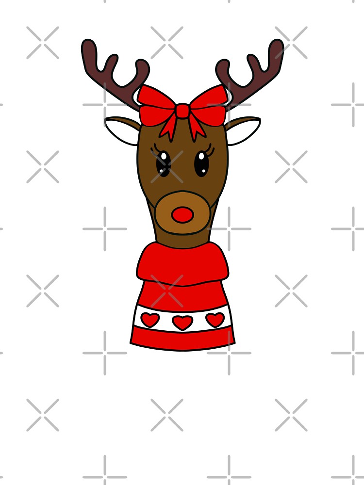 Sweet Christmas Reindeer by Sartoris Art