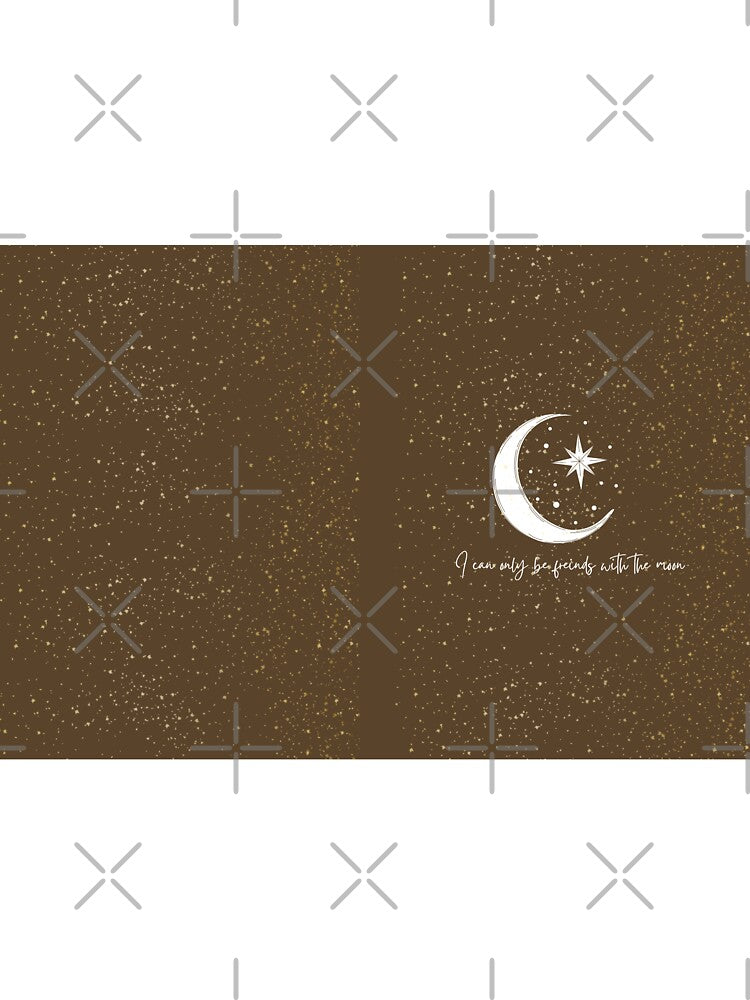 I can only friends with the moon - brown by Athenasgirl