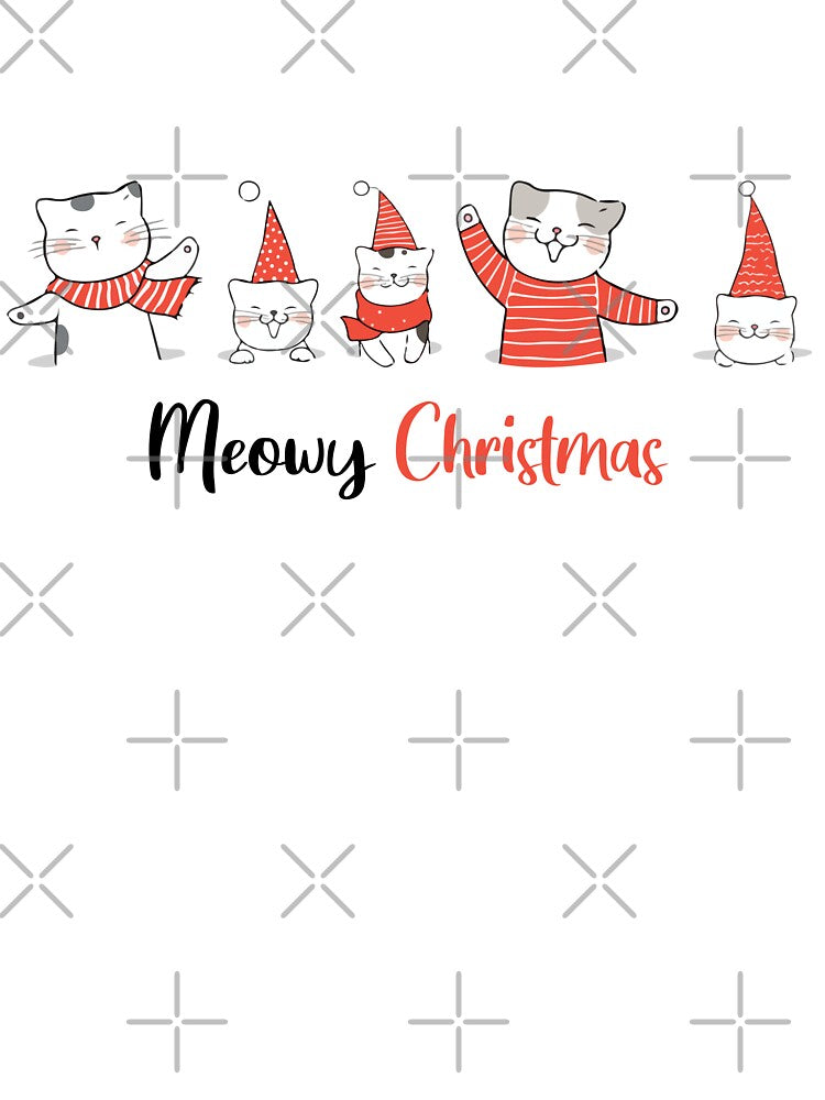Meowy Christmas Funny Cat Christmas ‚Äî Cat Christmas Gift by CoolDesign-AS