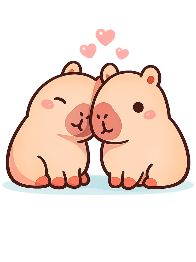 Cute Cuddling Capybaras Design by StyleBloomes