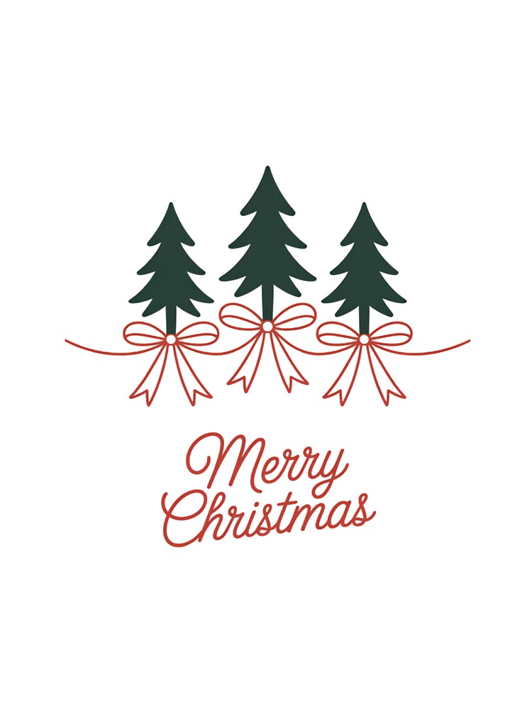 Preppy Christmas Tree Christmas Coquette Bow, Merry Christmas Coquette Merry Christmas by FaithAbbott