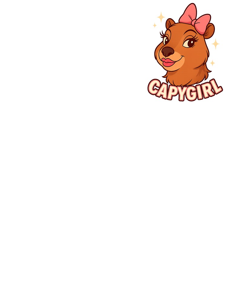 Capygirl – Cute Cartoon Capybara Illustration by CapyToon