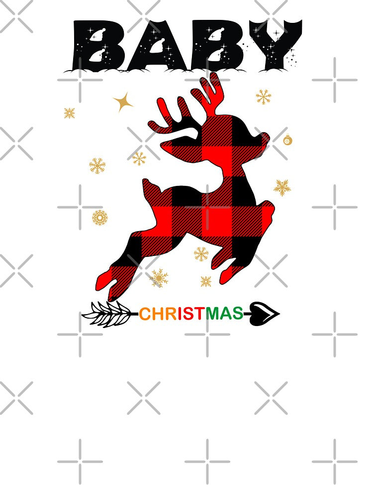 Christmas Family Matching Family Pajamas Reindeer Baby by MinsND