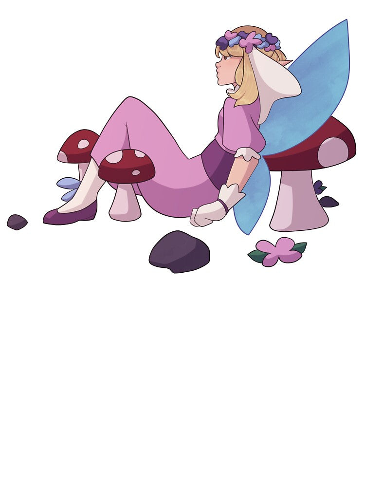 Fairy Resting on Mushrooms by MotherFortune