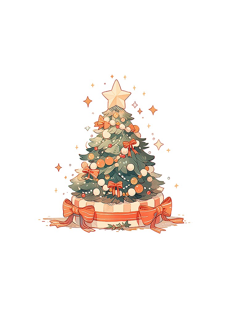 Cute Anime Christmas Pine Tree Bow by asianspalace