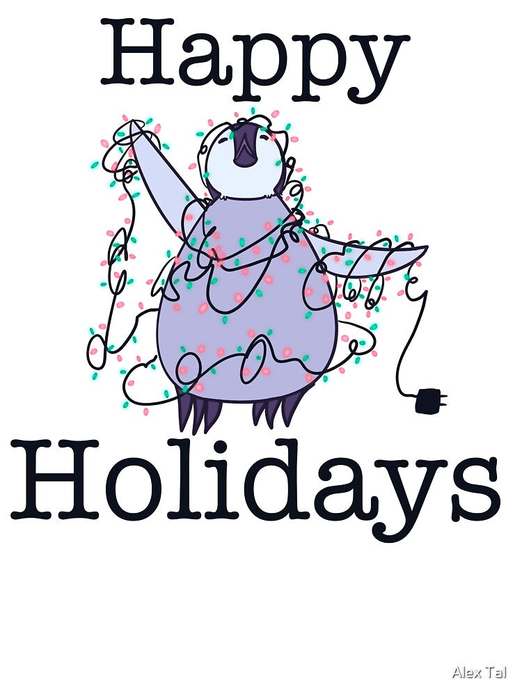 Penguin With Lights: Happy Holidays by Alex Tal
