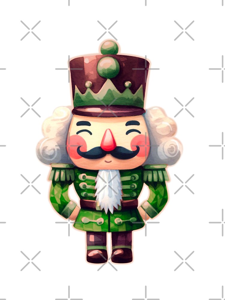 Green Cartoon Nutcracker Watercolor Design Dark Background by Star-Fragment