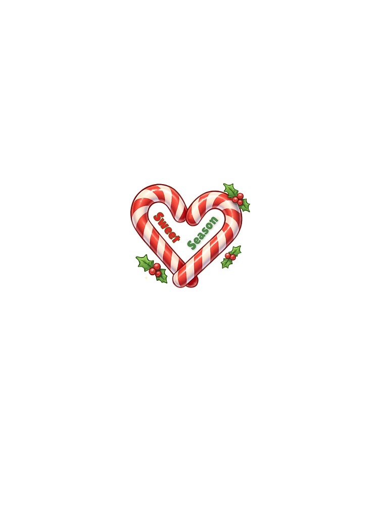 Christmas Candy Cane Sticker - Sweet Season Holiday Heart Peppermint by ZKCreations