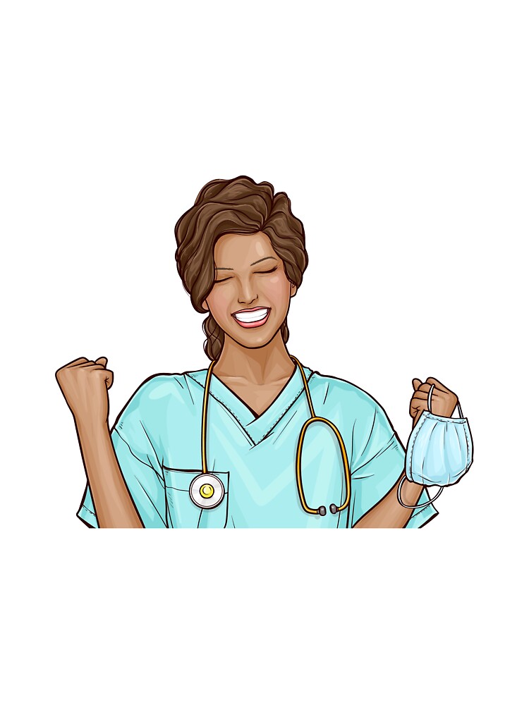 African american nurse gift stickers by ougraz24
