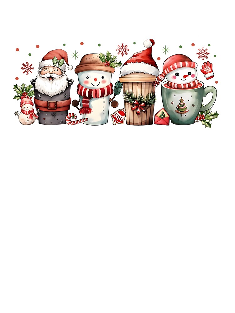Christmas Coffee Sweat, Santa, Snowman by adoslavduse