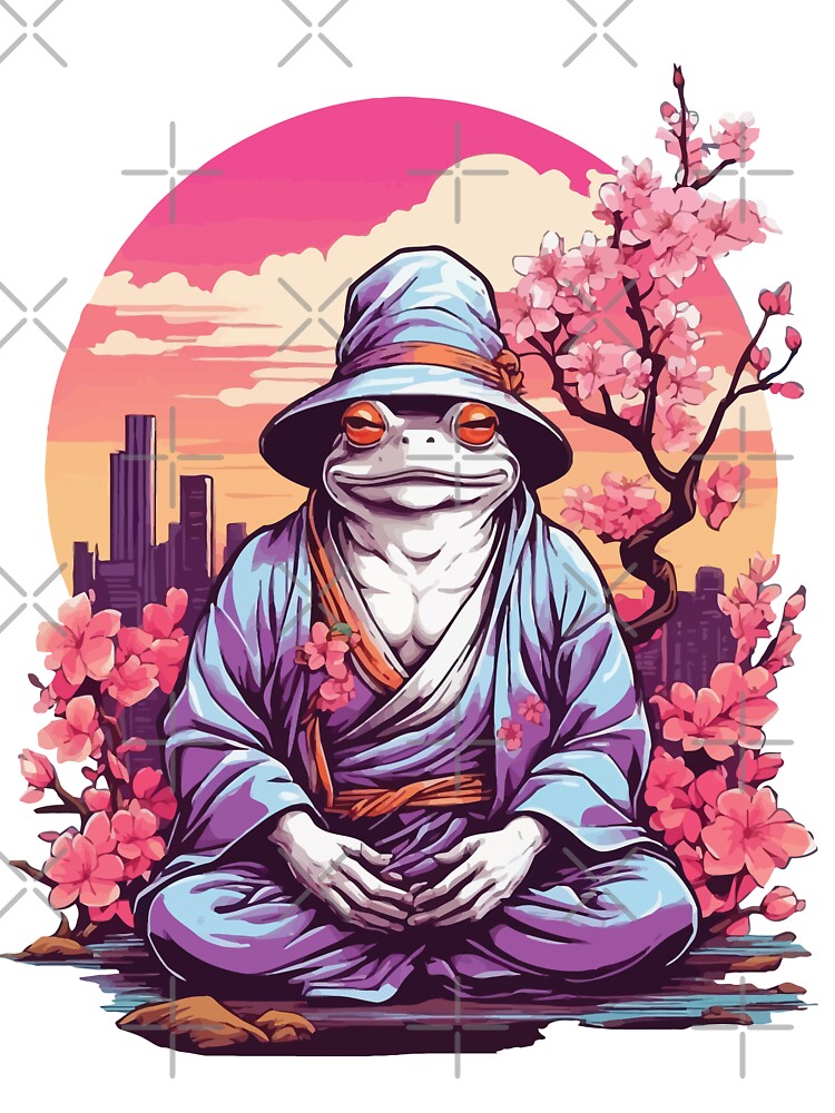 Asia Frog Streetwear Aesthetic Design by LuminOrb