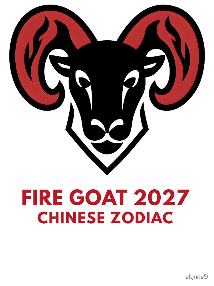 Fire Goat 2027 Chinese Zodiac Year Of The Goat Lunar New Year by elynne9