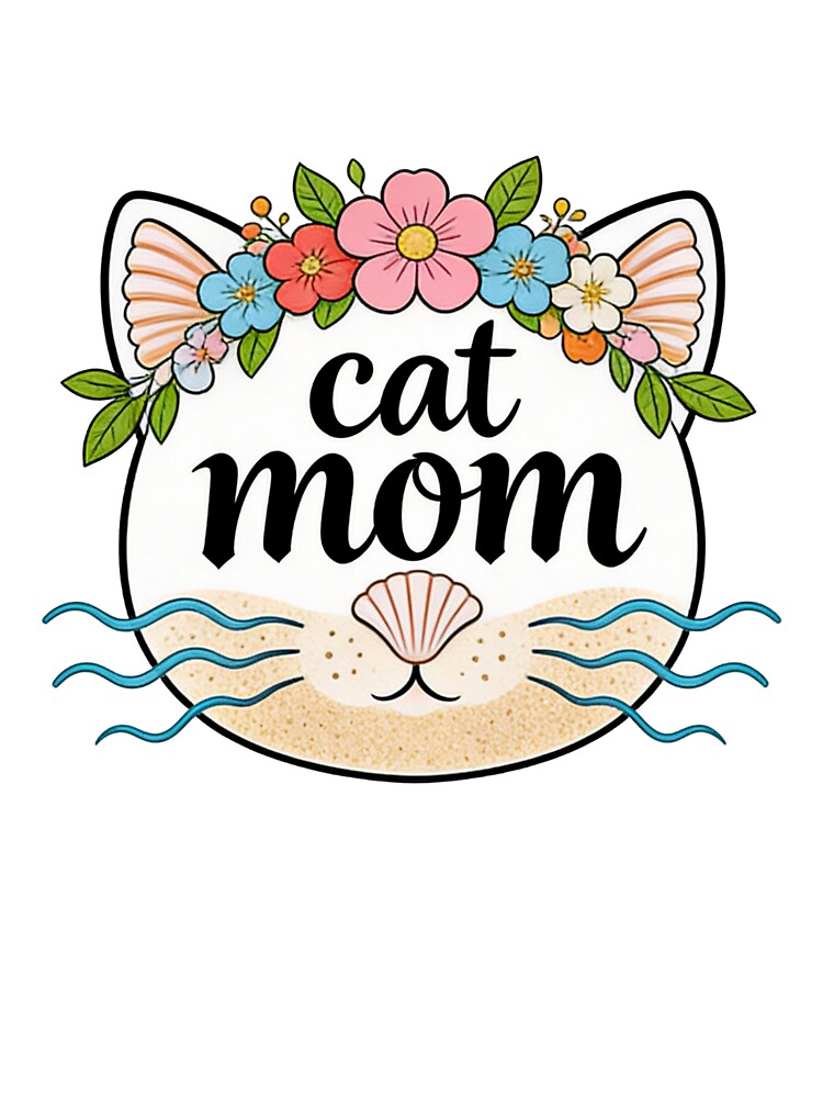 Cat Mom Floral Beach Summer Design by truongloc246