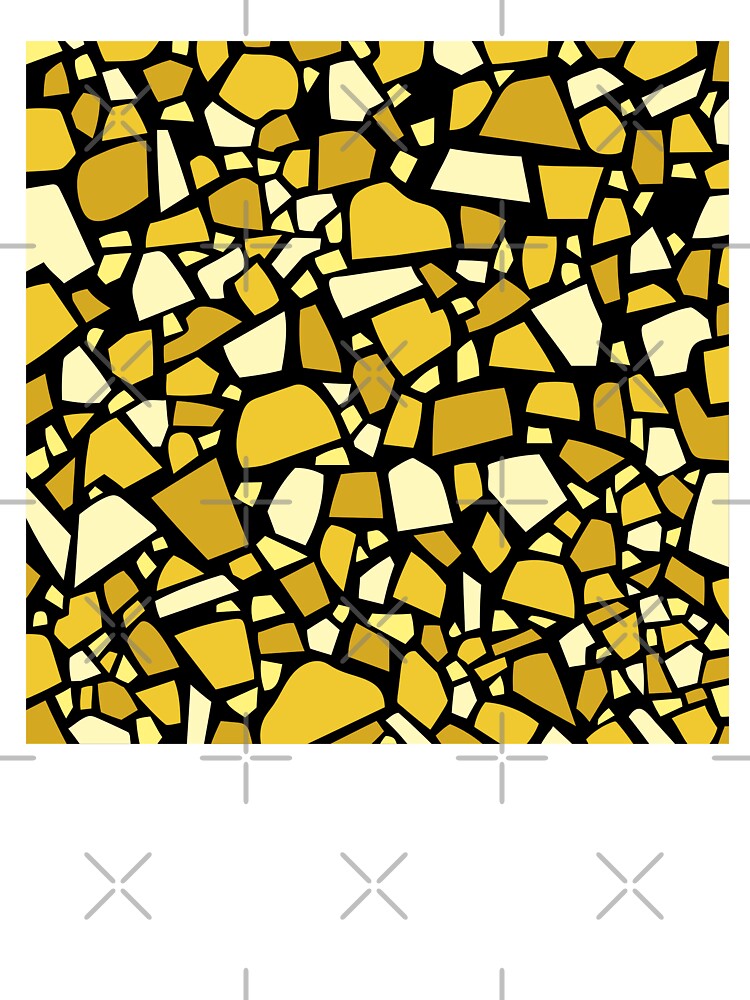 Gold Terrazzo Pattern | Black Gold Luxe Seamless Mosaic Surface by Dino-Lune