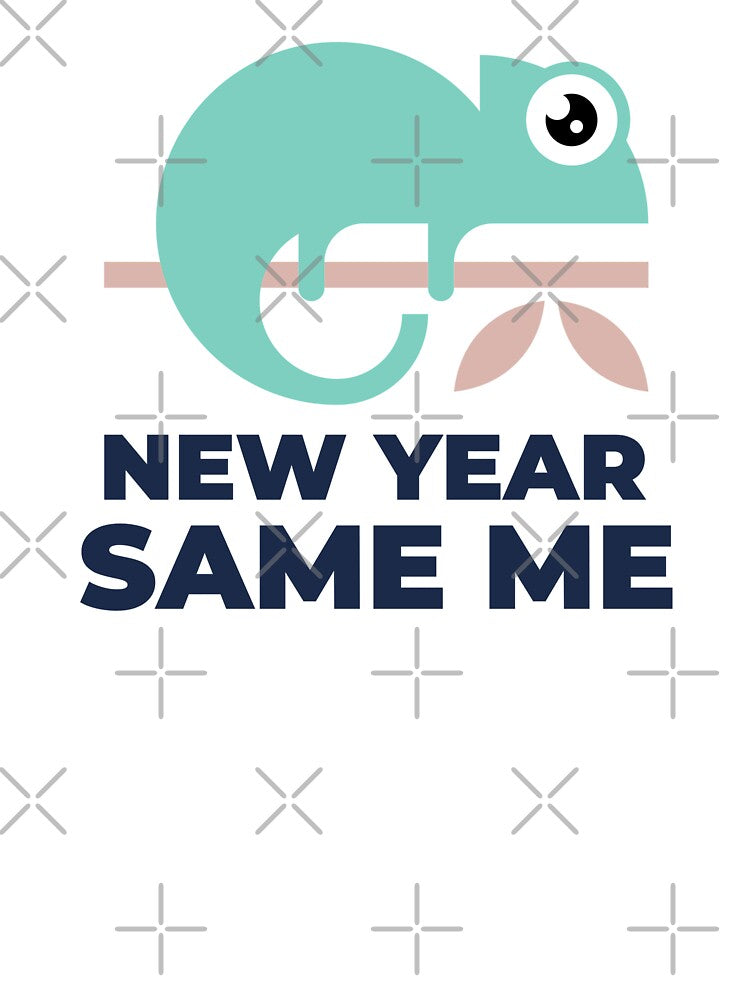 New Year Same Me – Funny Chameleon Design by TalkTee Me