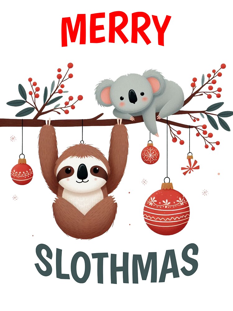 sloth christmas Koala by LemuellTrends