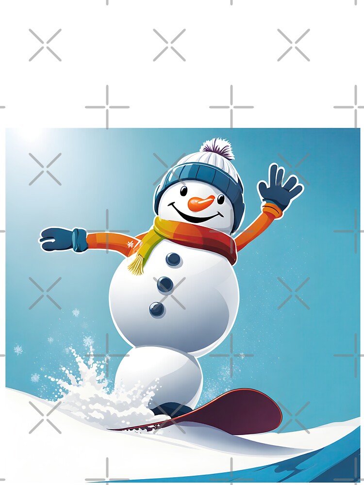 Snowman Snowboarder #5 On Vacation -  Chill Yule Glide by Artekinium