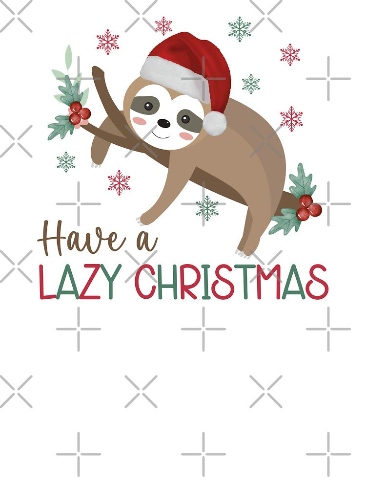 Cute Lazy Christmas Sloth by HappyLifeCreate