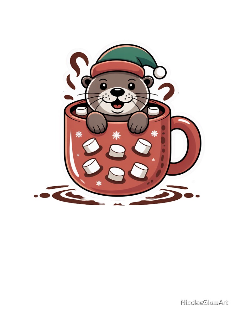 Otter  in Hot Chocolate by NicolasGlowArt