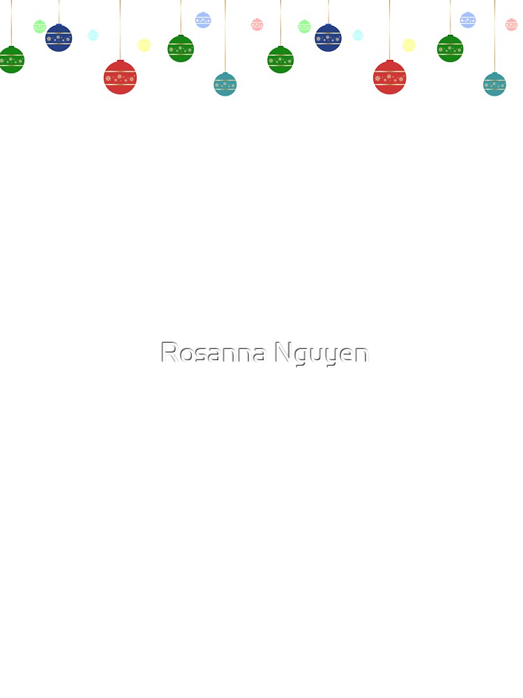 Christmas ornament hanging decoration print - dark red by Rosanna Nguyen