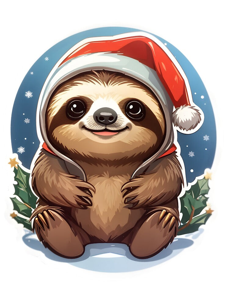 cute santa sloth by UltimateWorld