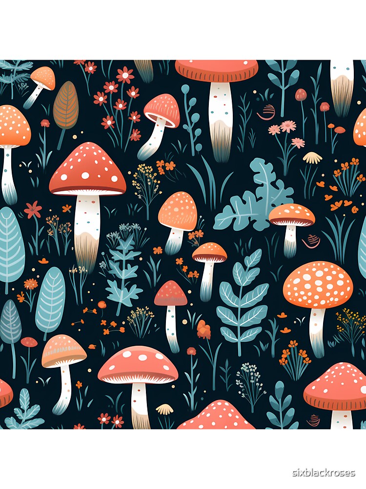Scandinavian Mushrooms 4 by sixblackroses