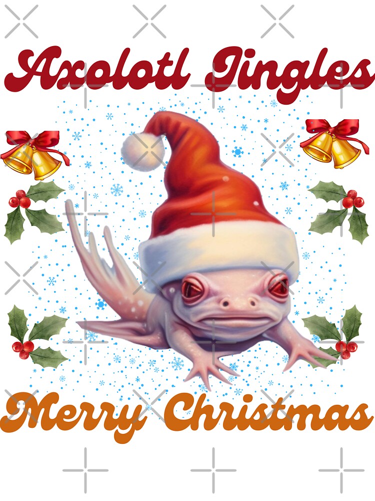 Christmas Axolotl by ishitastore08