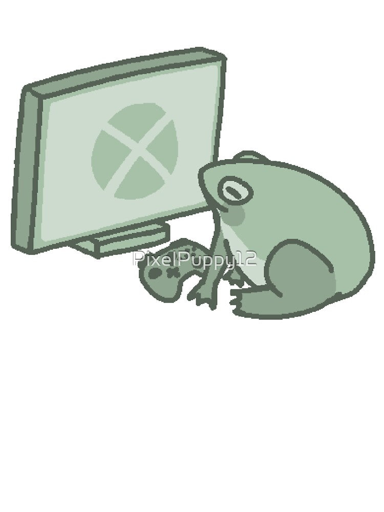 A Lil Gamer Frog by PixelPuppy12
