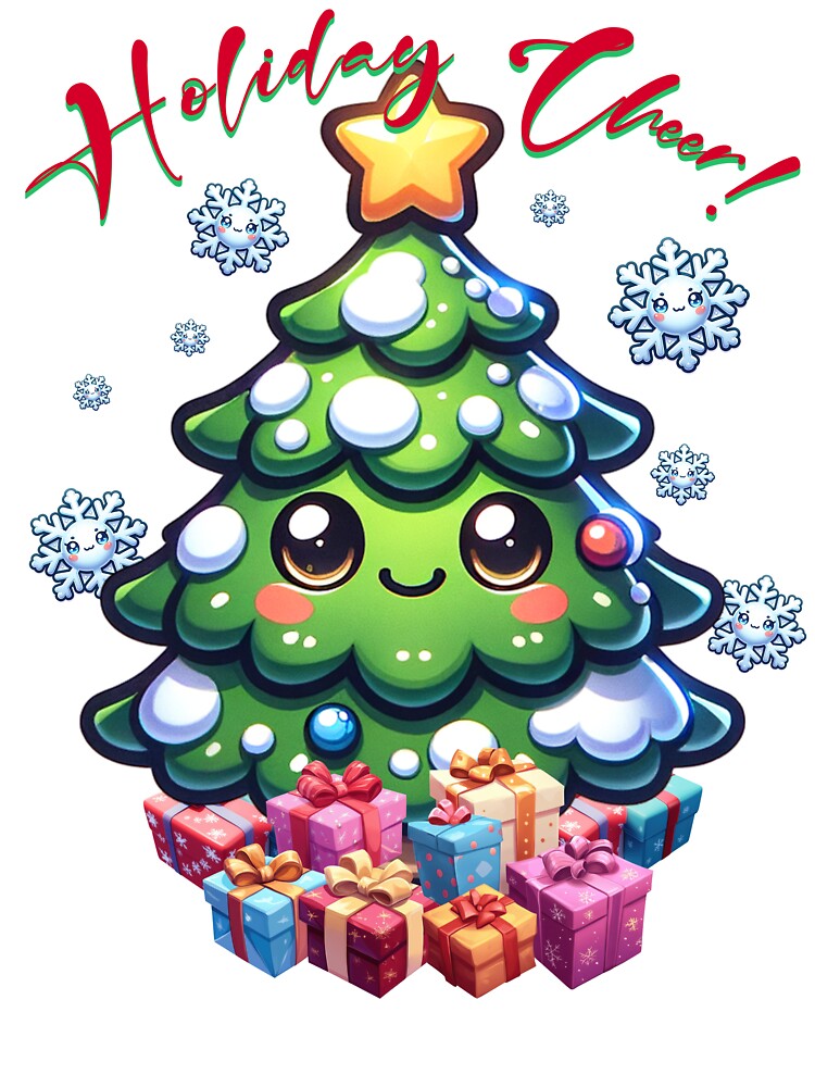 Happy Xmas Tree - Holiday Cheer! by InkdGraphix