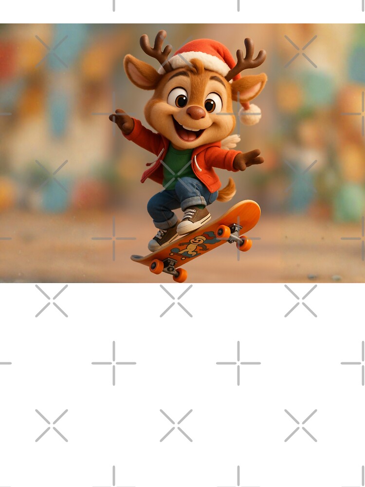 Skater Christmas Reindeer Boy by Sillytoe