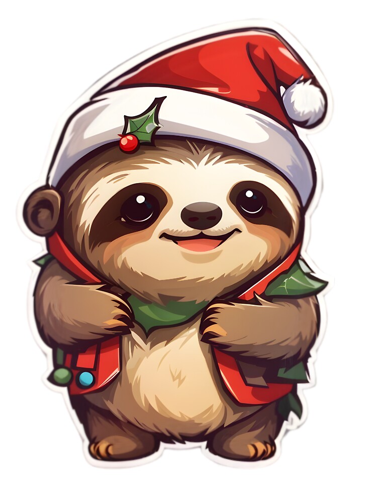 santa claus sloth christmas by UltimateWorld