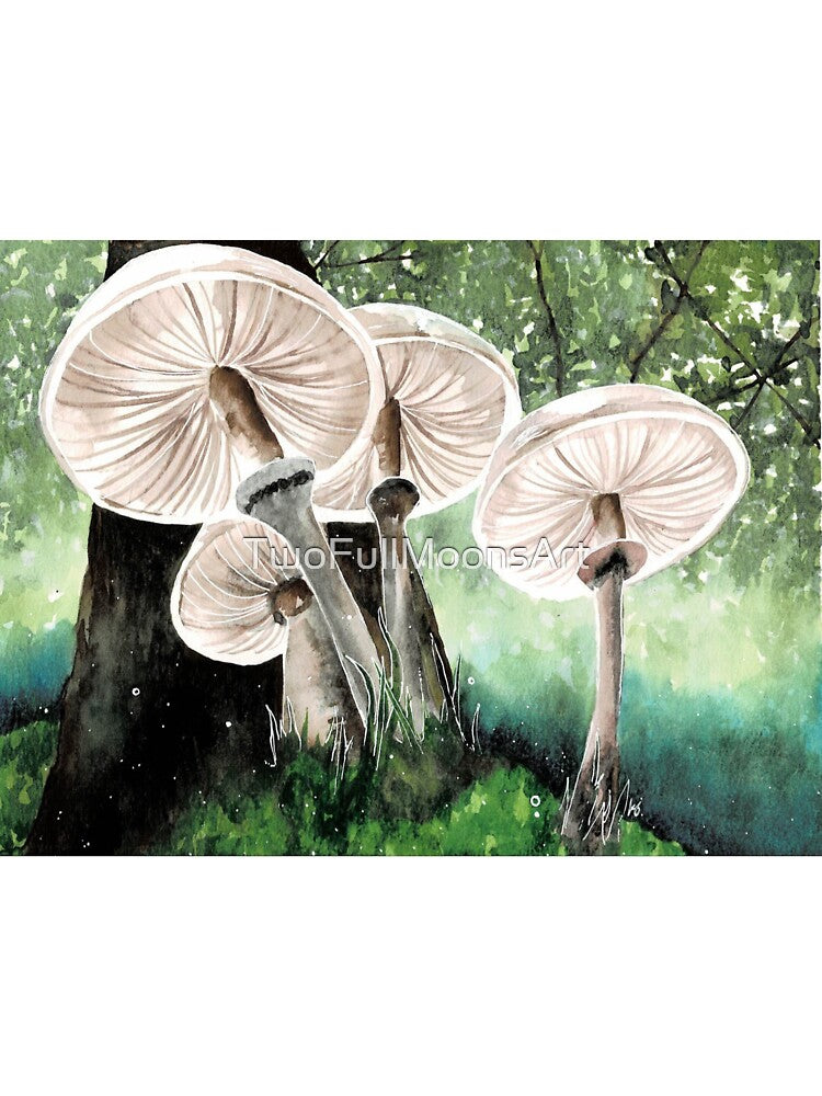 Four toadstool mushrooms by TwoFullMoonsArt