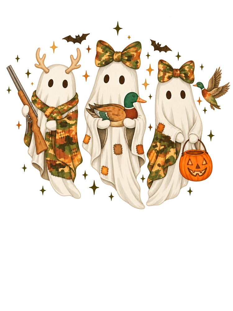 Camo Hunting Ghosts Duck Season Halloween by KireVeronica