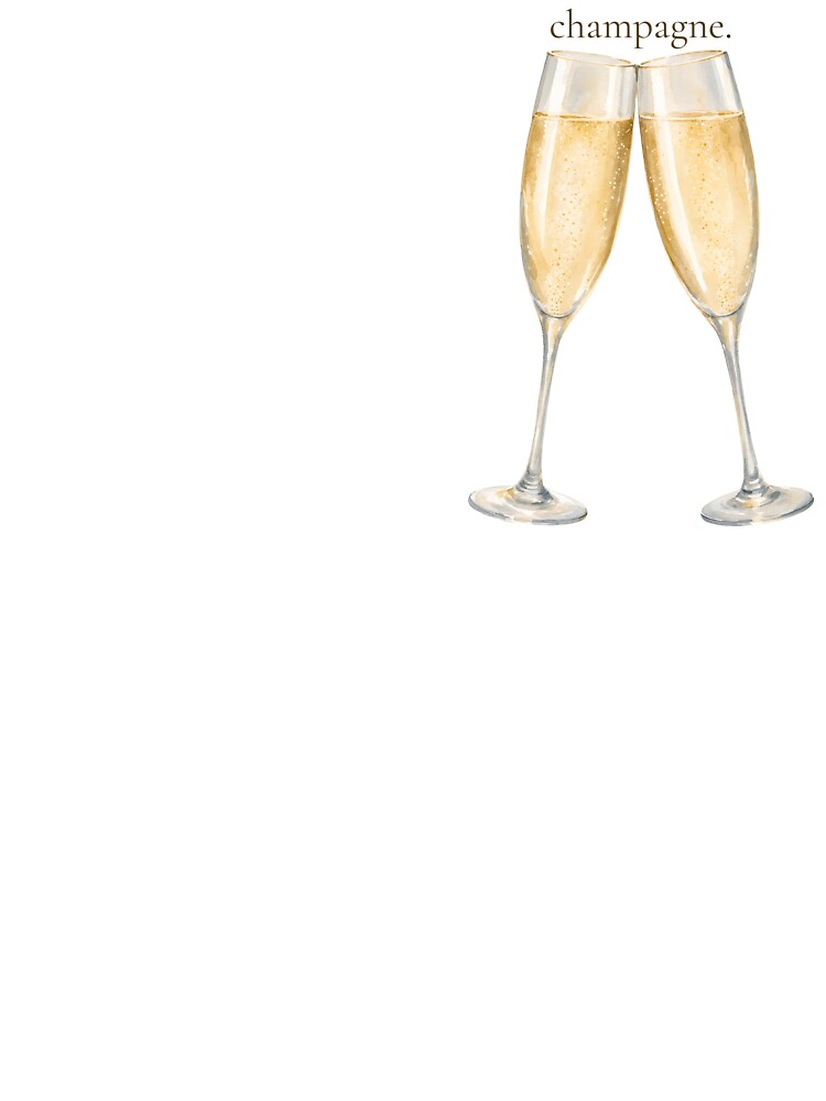Aesthetic Champagne Glass Art by UnripeAlmond