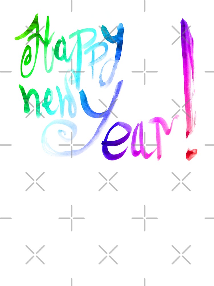 Happy New Year lettering | Happy New Year hand calligraphy by lausn