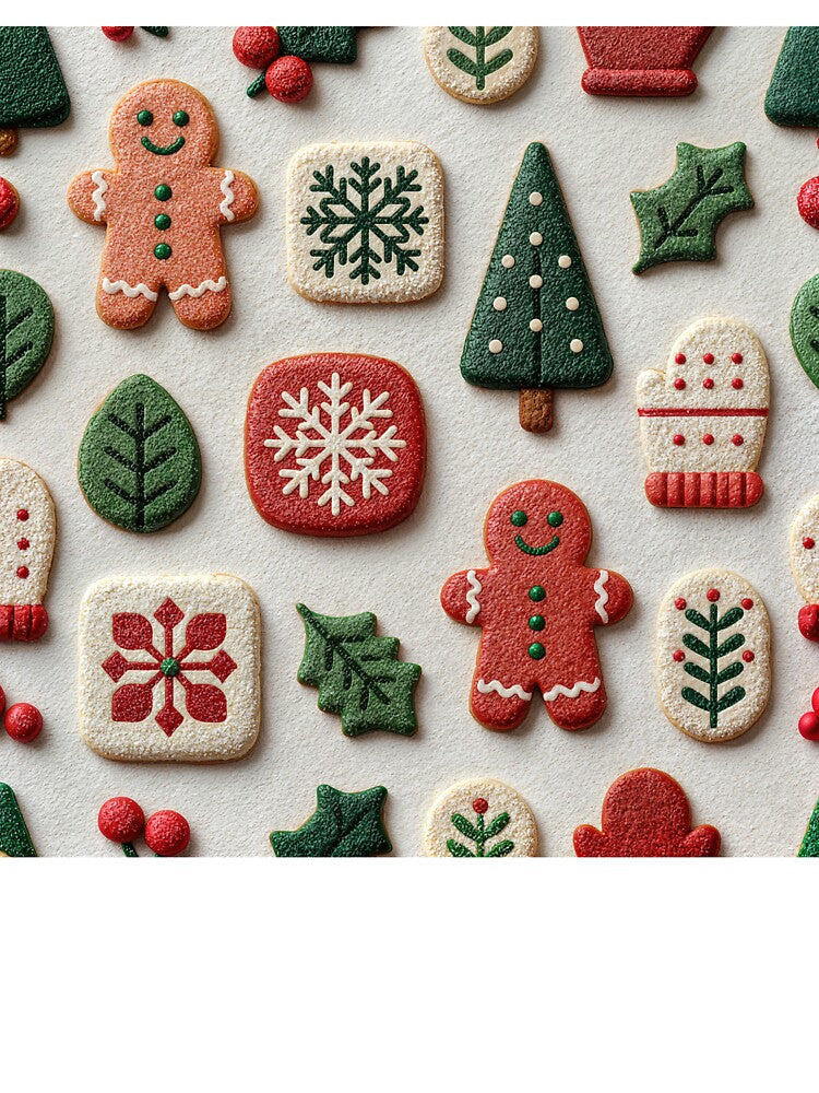 Festive Holiday Gingerbread Cookie Pattern by colorful-white