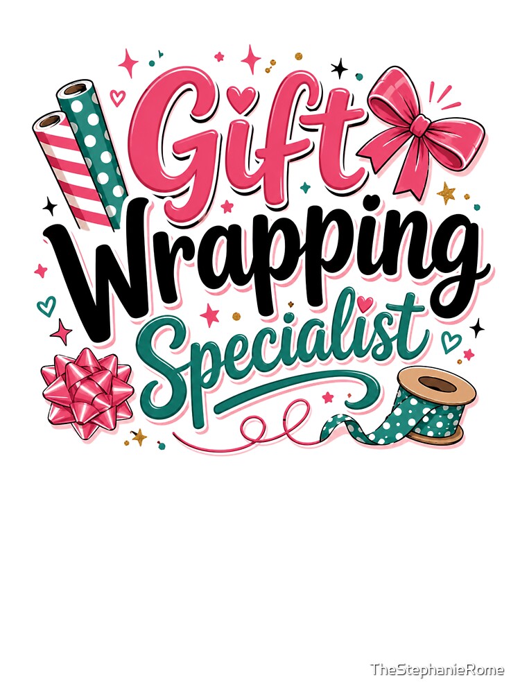 Gift Wrapping Specialist – Cute Christmas Wrapping Paper Design by TheStephanieRome