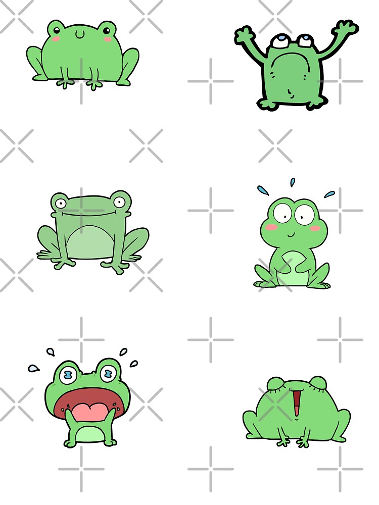 6 set of aesthetic frog pack by vashumaso