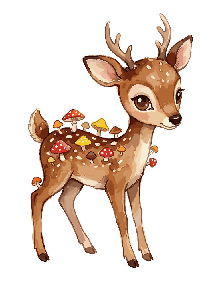 Magical Cottagecore: Mushroom Fawn's Spots by bapupa