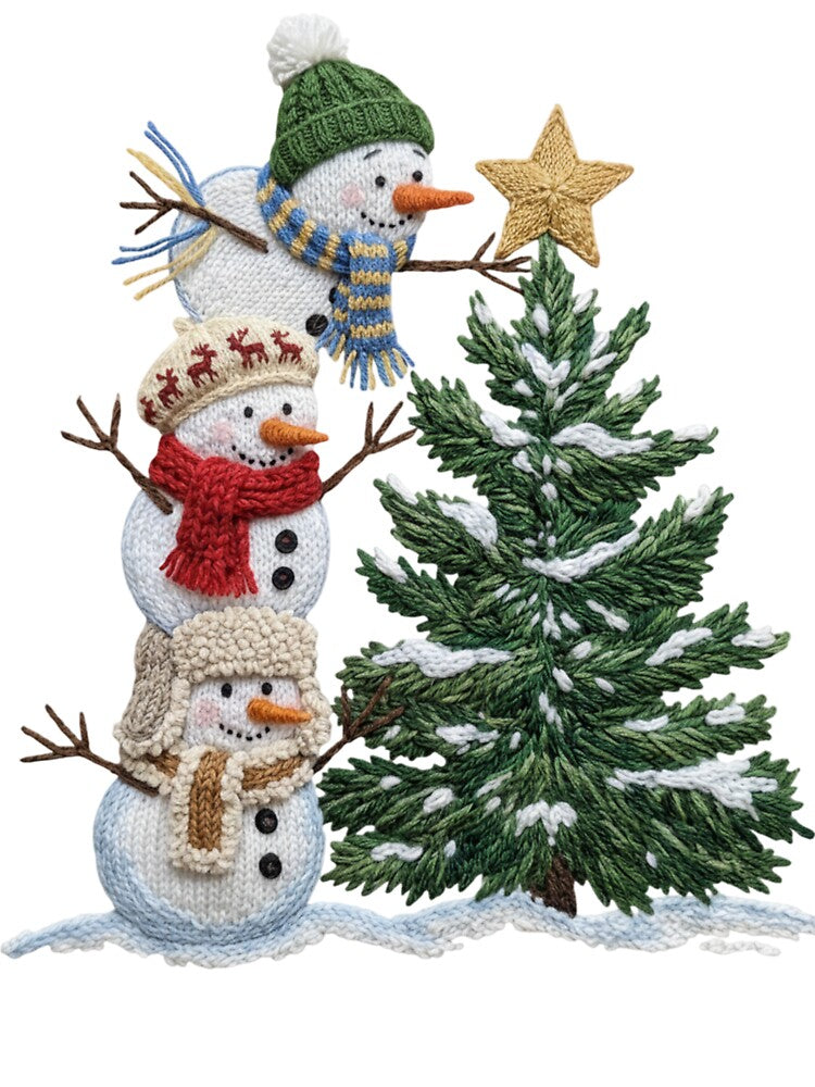 Funny Retro Snowman Design PNG | Cute Watercolor Christmas Snowman | "Let it Snow" Holiday Vibes by minlik