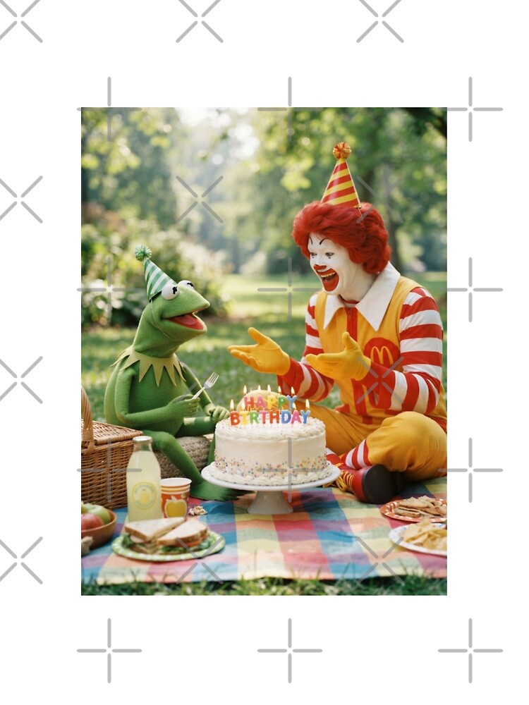 Ronald mcdonald kermit the frog elmo grover miss piggy meme memes funny parody birthday christmas by CheeseBlueprint