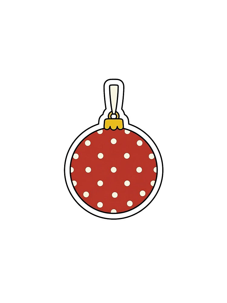 Holiday Ornament Ball - Cute Christmas Tree Decor Sticker by SimpleP