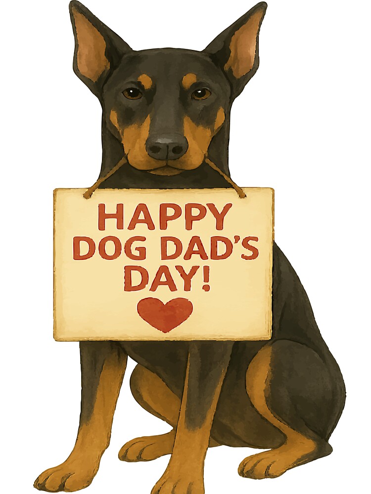 Doberman Love – Happy Dog Dad’s Day Art by AbstractAnom