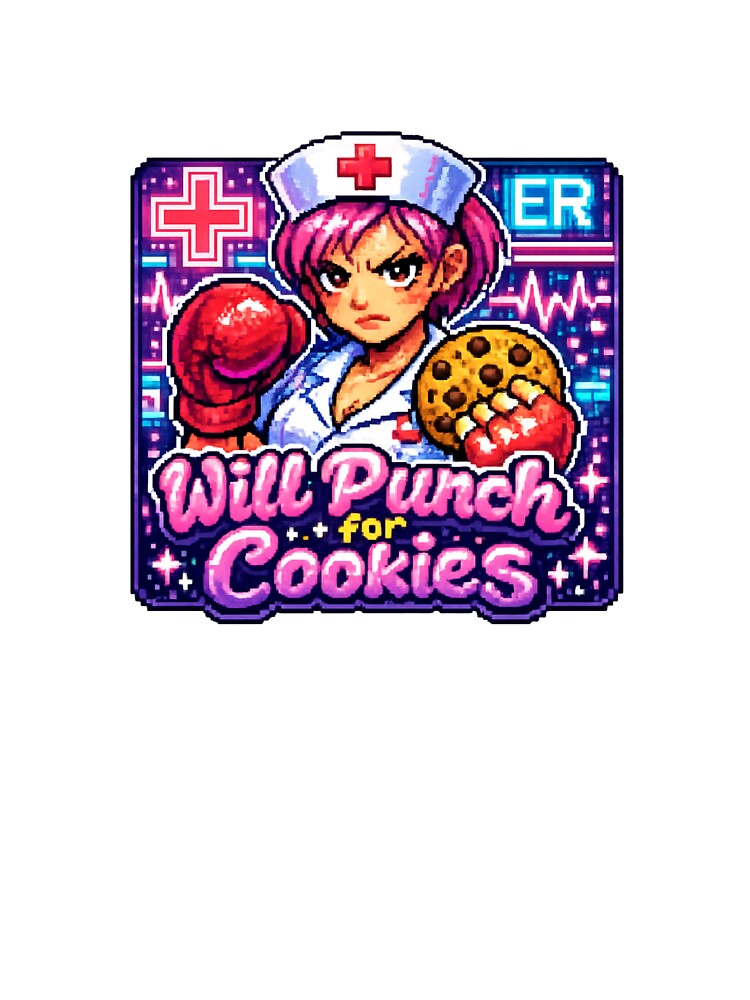 Y2K Sticker - Will Punch for Cookies Nurse Funny Gift by OrikuStudio