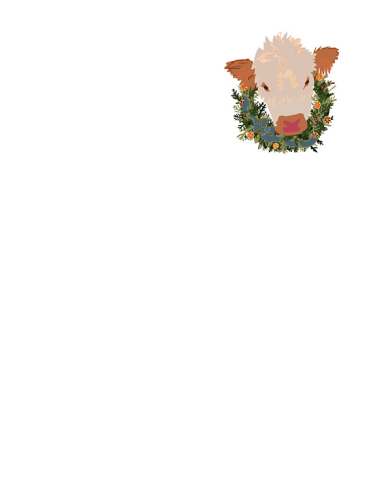 Christmas cow wearing wreath by Nys-crafts