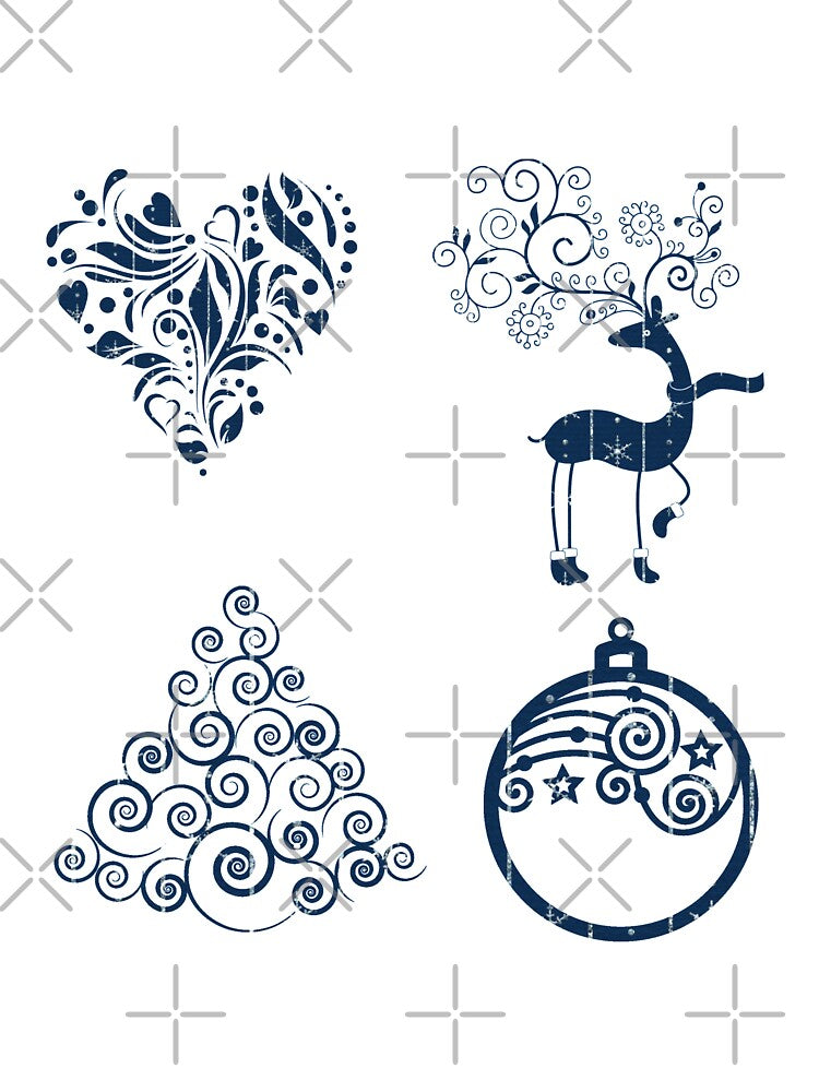 Christmas Winter Sticker Pack - Blue by ittybittyowl