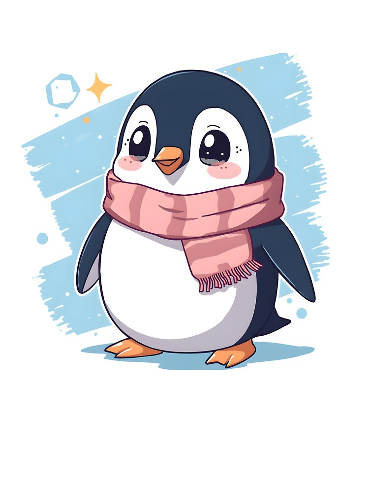 Cute Penguin Sticker | Kawaii Winter Penguin Illustration | Cozy Penguin Art by dreamz-world
