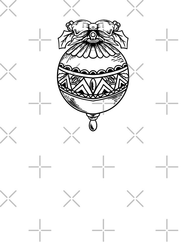 Black Vintage Christmas Ornament Design by pattern-archive